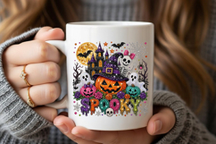 Rhinestone Haunted House &amp; Ghost PNG Product Image 3