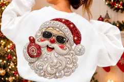 Rhinestone Santa Christmas Cool Sunglasses Bling Holiday Des Product Image 2