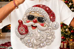 Rhinestone Santa Christmas Cool Sunglasses Bling Holiday Des Product Image 3