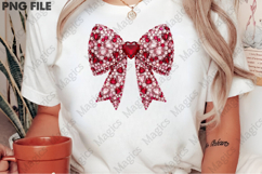 Rhinestone Valentine Bow PNG Product Image 2