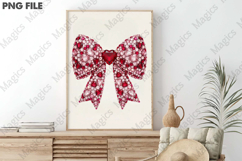 Rhinestone Valentine Bow PNG Product Image 3
