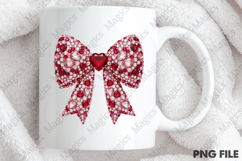 Rhinestone Valentine Bow PNG Product Image 4