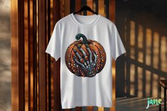Rhinestone Witch Hand Pumpkin Halloween Clipart Product Image 2