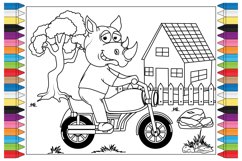 coloring animal cartoon for kids Product Image 1