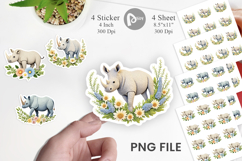 Rhino Embroidery Sticker Product Image 1