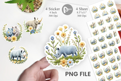 Rhino Embroidery Sticker Product Image 1