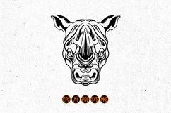 Rhino Head Silhouette Coloring Book Product Image 3