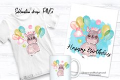 Baby Rhino Sublimation Design For Printing Product Image 1