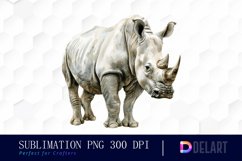 Rhinoceros Watercolor Clipart Product Image 1