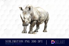 Rhinoceros Watercolor Clipart Product Image 1