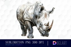 Rhinoceros Watercolor Clipart Product Image 1