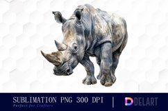 Rhinoceros Watercolor Clipart Product Image 1