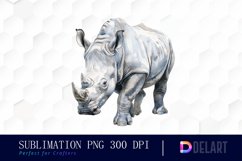 Rhinoceros Watercolor Clipart PNG Product Image 1