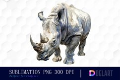 Rhinoceros Watercolor Clipart Product Image 1