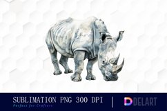 Rhinoceros Watercolor Clipart Product Image 1
