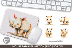 Mouse Pad Rhinoceros Wildlife Product Image 1
