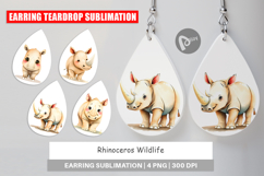 Earring Rhinoceros Wildlife Product Image 1