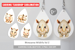 Earring Rhinoceros Wildlife Product Image 1