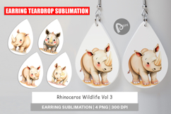 Earring Rhinoceros Wildlife Product Image 1