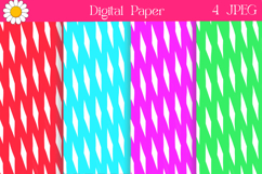 Bright Rhombus Digital Paper | Summer Neon Backgrounds Product Image 1