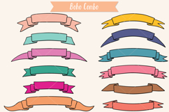 Ribbon Banner Color, Hand Drawn Decorative Element, Scroll Product Image 2