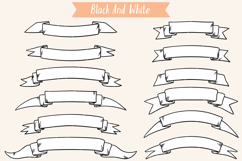 Ribbon Banner, Hand Drawn Decorative Element, Vintage Scroll Product Image 3