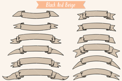 Ribbon Banner, Hand Drawn Decorative Element, Vintage Scroll Product Image 5