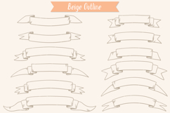 Ribbon Banner, Hand Drawn Decorative Element, Vintage Scroll Product Image 2