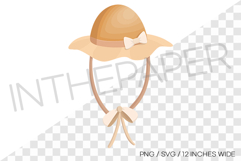 Cute ribbon floppy hat PNG summer clipart illustration svg Product Image 1