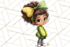 Oversized Bow Young Girl PNG Clipart Kids Fashion Graphics Product Image 3
