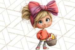 Oversized Bow Young Girl PNG Clipart Kids Fashion Graphics Product Image 2