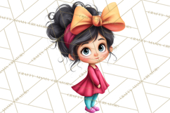 Oversized Bow Young Girl PNG Clipart Kids Fashion Graphics Product Image 4