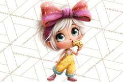 Oversized Bow Young Girl PNG Clipart Kids Fashion Graphics Product Image 3