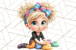Oversized Bow Young Girl PNG Clipart Kids Fashion Graphics Product Image 2