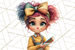 Oversized Bow Young Girl PNG Clipart Kids Fashion Graphics Product Image 3