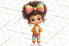 Oversized Bow Young Girl PNG Clipart Kids Fashion Graphics Product Image 2