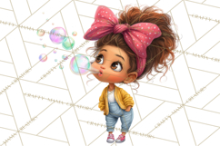 Oversized Bow Young Girl PNG Clipart Kids Fashion Graphics Product Image 3