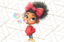 Oversized Bow Young Girl PNG Clipart Kids Fashion Graphics Product Image 4