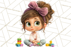 Oversized Bow Young Girl PNG Clipart Kids Fashion Graphics Product Image 2