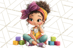Oversized Bow Young Girl PNG Clipart Kids Fashion Graphics Product Image 3