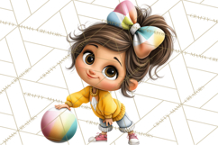 Oversized Bow Young Girl PNG Clipart Kids Fashion Graphics Product Image 3