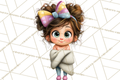 Oversized Bow Young Girl PNG Clipart Kids Fashion Graphics Product Image 5
