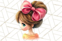 Oversized Bow Young Girl PNG Clipart Kids Fashion Graphics Product Image 2