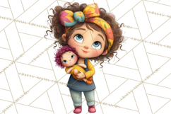 Oversized Bow Young Girl PNG Clipart Kids Fashion Graphics Product Image 3