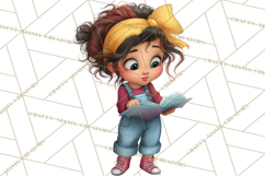 Oversized Bow Young Girl PNG Clipart Kids Fashion Graphics Product Image 5
