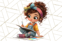Oversized Bow Young Girl PNG Clipart Kids Fashion Graphics Product Image 2