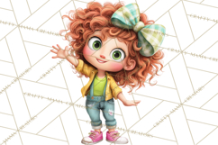 Oversized Bow Young Girl PNG Clipart Kids Fashion Graphics Product Image 3