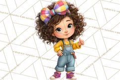 Oversized Bow Young Girl PNG Clipart Kids Fashion Graphics Product Image 4