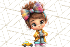 Oversized Bow Young Girl PNG Clipart Kids Fashion Graphics Product Image 3