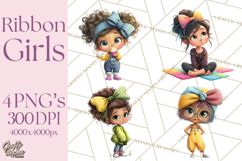 Oversized Bow Young Girl PNG Clipart Kids Fashion Graphics Product Image 1